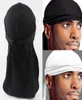 Bandanas spandex kralı s durag şapka durags bandanna türban peruklar erkek ipeksi tavan band blackwhite saç aksesuarları7825549