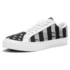 Low One Star 1910 Maßgeschneiderte Schuhe Liebhaber DIY Schuhe Freizeitschuhe Männer Frauen Schuhe Outdoor Sneaker Sport The Stars and the Stripes weiß große Größe EUR 35-48