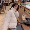 Casacos de trincheira femininos veludo curto vestido de algodão edição coreana idade reduzindo engrossado casaco solto 2024 inverno na moda casual wear