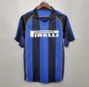 2009 Final Inter Milan Milito Nedsanetti Classic Retro Jersey Eto 'O Football 97 98 99 01 02 03 Baggio Adriano Zamorano Nedsanetti Eto' O Ronaldo Ibrahimovic Jersey