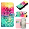 3D Butterfly Leather Wallet Falls för Samsung A55 A35 Redmi 13C Motorola Moto Moto Edge 40 Neo G Play 2024 4G Play 5G Skull Flower Dreamcatcher Flip Cover Holder Pouch