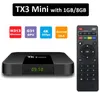 Box Allwinner Android 10 TV -låda TX3 mini 64bit quad core 2GB 16GB 4K H.265 1080p Video Streaming Android TV Boxes Android10 Media Play