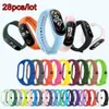 Accessoires 28 stks/partij siliconen band voor Mi Band 7 Vervanging Kleurrijke bandjes voor originele Xiaomi Mi Band 7 groothandel polsband Miband