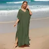 Maillots de bain pour femmes Vendus Bohemian Robe longue Maillot de bain Cover Up 2024 Robe Plage Pareos Kaftan Maxi Over Size Beach Tunique BeachWear