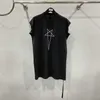 Men's Vests High Street Men's T-shirt Oversized Tees Pentagram Print Vest Cotton O-neck Tank Tops Women's T-shirt Men's Clothing J240103