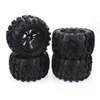 الملحقات 4pcs مجموعة العجلات حافة وإطارات المطاط Traxxas Slash Vkar ل 110 Monster Bigfoot Truck262K