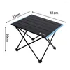 Camp Furniture Folding Camping Table Foldable Outdoor Dinner Desk Aluminum Alloy Portable Multifunction For Picnic