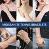 Blattgold Großhandel Moissanit Kette Halskette Armband 925 Sterling Silber D Farbe VVS Klarheit Mossanit Moissanit Tenniskette