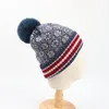 النمط الوطني المطبوع بينز الخريف والشتاء لطيف المنك أفخم pompom purbom capt cap men men mash warm warm womens hats 240103