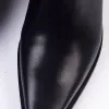 Ann Demeulemeester Gerda Bottines Bout pointu Talon bloc épais 55 mm Botte de cowboy occidentale en cuir véritable Chaussures de créateur de luxe pour femmes Chaussures d'usine Taille 35-42