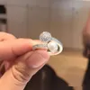 Bague de créateur en argent 925 pour femmes, bijoux de qualité originale, Style diamant, perle brillante, cadeau