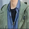 Giubbotti da uomo XIU LUO 2024 Giacca con cappuccio primaverile Casual Felpa con cappuccio verde militare Top Tasche uomo Oversize Hip Hop Moda sottile Streetwear