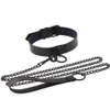 Ремни, 1 шт., сексуальное ожерелье для женщин, женский панк-готический поводок-ошейник, черные аксессуары, искусственная кожа, рабская тяговая веревка, связывание NeckBel2040