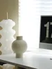 Vases Ornements floraux de table haut de gamme nordique créatifs - Vase en céramique cuit uni de style silencieux