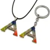 Keychains Trendy Colorful ARK Survival Evolved Keychain Pendant Necklace Letter Keyring Chaveiro Rope Choker Game Key Holder Jewel4542701