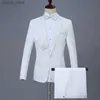 Ternos masculinos Blazers 2 Pcs Ternos Conjunto Blazers Jaqueta Calças / 2023 Moda Novos Homens Casual Boutique Business Wedding Host Slim Dress Coat Calças Q230103