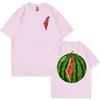 Zabawne, to nie jest arbuza graficzna T Shirt Męska n-dół w 100% bawełniana 11-shirt unisex swobodne ubrania modowe Tshirts 240102