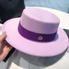 Berets Colorful Webbing Flat Top Fedora Elegant French Style Delicate Panama Hat Retro Sweet 2024 Ins For Woman