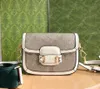 حقيبة السرج Horsebit Mini Size Designer Crossbody Bag مع اثنين من الأشرطة نساء أكياس الكتف الكلاسيكية