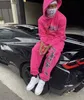 High Quality Hoohies Puff Print Sp5der Sweatshirts Young Thug 555555 Hooded Style Pink Green Designer Sweatshirt And Sweatpants Suit Mens Womens Size