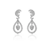 Knot Cubic Zircon CZ Princess Kate Middleton Earring,Wedding Dangle Earring for Bridal Women Girl Prom Jewelry CE11128A