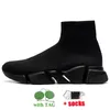 Sock Designer Men Casual Shoes Womens Speed ​​Trainer Mens Socks Boot Speed ​​Runners Platform Sneakers Stickare Kvinnor 1.0 2.0 Walking Triple Black White Red Spets