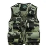 Gilets pour hommes Été Baggy Causal Mens Mesh Gilet Multi Poche Pographes Mâle Vestes Sans Manches Vert Camouflage Gilet Pour Hommes