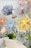 Decorative Flowers Peony Artificial Silk Automatic Opening Closing Mechanical Flower Simulation Home Christmas Party Wedding Decoration