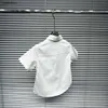 New baby Shirt Short sleeve lapel Child T-shirt Size 100-160 CM kids designer clothes Embroidered logo girls boys Blouses Dec20