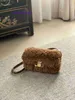 Sac de qualité supérieure 10A Femmes Pourse designer Tote Tote's Sacs Méthode de sac en peluche Stick Underarm Brown avec un vrai logo