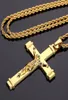 Heren hiphop mode Jezus hanger kettingen 18k verguld ontwerp 75 cm lange ketting vulling stukken mannen sieraden6165066