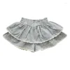 Shorts sommar baby flickor blommor uppdelad kjol söt tryckt barn kläder prinsessa barn spetsar bomull för 2-13 år cl929