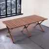 Camp Furniture Camping Table Autumn Family Outdoors Living Room Garden 120CM Woodiness Folding Equipment