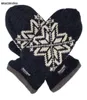 Bruceriver Mens Snowflake Knit Mittens with Warm Thinsulate Fleece Lining T2208155794535