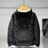 Luxury Spring Autumn Mens Jacket Fashion Double Zip Hooded Outdoor Black Coat Pocket Sportswear 240103