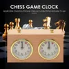 Holz-Schach-Wettbewerbs-Timer, mechanisch, digital, Schach-Schiedsrichter-Timer, Uhrwerk angetrieben, Retro-Geschenk für Schachliebhaber, Schiedsrichter-Nutzung 240102