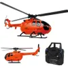 Aeronave ElectricRC Aeronave C186 Pro RC Helicóptero para Adultos 24G 4 Canais BO105 Escala com Sistema de Estabilização Automática Hobby Toys 230