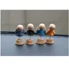 Interior Decorations Decorations 4 Pcs/Set Ornaments Resin Bobbleheads Dolls Monks Maitreya Buddha Figure Gift Desk Pendant Decor Car Dhzqh