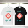 2024 Casablanca t-shirt Mannen Designer t-shirts casablanc shirt dragen zomer ronde hals zweetabsorberende korte mouwen outdoor ademend katoen tees US maat 18DIX1