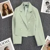 Wiosenna jesienna Blazers Elegancka damska kurtka Chic Casual Sports Suit Korean Fashion Płaszcze Solid Luksusowe ubrania biurowe 240102