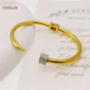 Designer parafuso pulseira pulseira unhas amor moda luxo jóias cuidado original na moda 18k diamante de ouro para mulheres homens pulseiras de prata jóias pulseira 5ojb