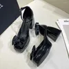 Sandals 2024 Style Shoes Oversized Spring Thick Heels High Waterproof Platform Hollow Mary Jane Single 3464 492