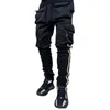 Men's Pants Mens Hip Hop Trousers Joggers Casual Slim Sport Training Sweatpants Workout Fitness Multi Big Pockets Cargo