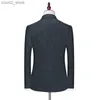 Męskie garnitury Blazers 2022 Wysokiej jakości 5xl (garnitur+kamizelka+spodnie) męski elegancki biznes mody Slim Linen Casual Dress Gentleman Dress Suit 3 -częściowy zestaw Q230103