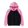 Tracksuit Street contrast color inserted shoulder hip-hop boys and girls hoodie The big child Catch the velvet hoodie set