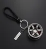 Bilnyckelring aluminiumlegering Rim Model Rays Te37 Wheel Keyring för biltillbehör Moto Nyckelring för nycklar Key Chains TrinKet9577426