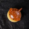 Yixing Purple Clay Tea Pet Handmade Pufferfish Statue Ornaments Animal Tea Figurine Sculpture Crafts Chinese Tea Set Decors Art 240103