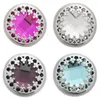 매력 팔찌 5pcs/lot snap button jewlry ginger marms crystal linestone buttons fit 18mm 팔찌 목걸이 여성