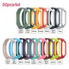 Accessoires 50 pièces/lot sangles pour Mi Band 6 Bracelet de remplacement en Silicone pour Xiaomi Mi Band 5 vente en gros sangle accessoires de bande de Fitness