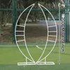 Decorative Flowers 200CM Gold White Crescent Moon Wedding Arch Frame Party Framework Stand Floral Rack Pair Iron